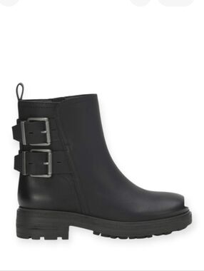 NWOT Lucky Brand Women's Candre Double Buckle Moto Lug Sole Booties